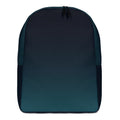 Black and green minimalist backpack – back view with ergonomic padded straps and hidden zipper pocket