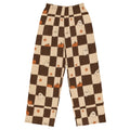 Унисекс панталони с широк крачол и принт – предна страна | Unisex wide-leg pants with print – front view
