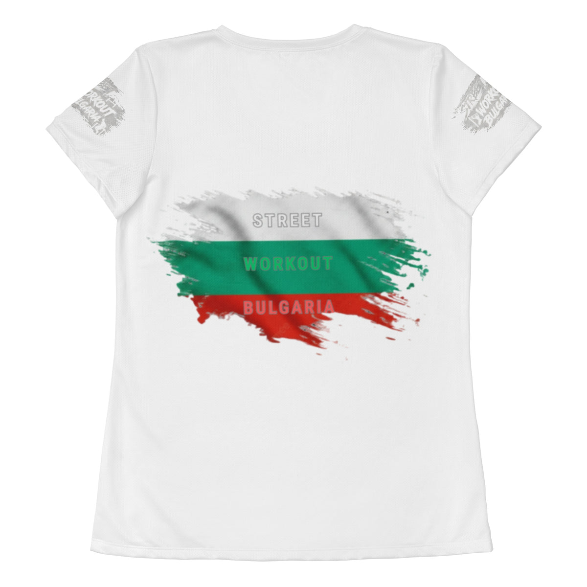 Women's Street Workout Bulgaria T-shirt with Bulgarian flag colors and calisthenics streetwear design