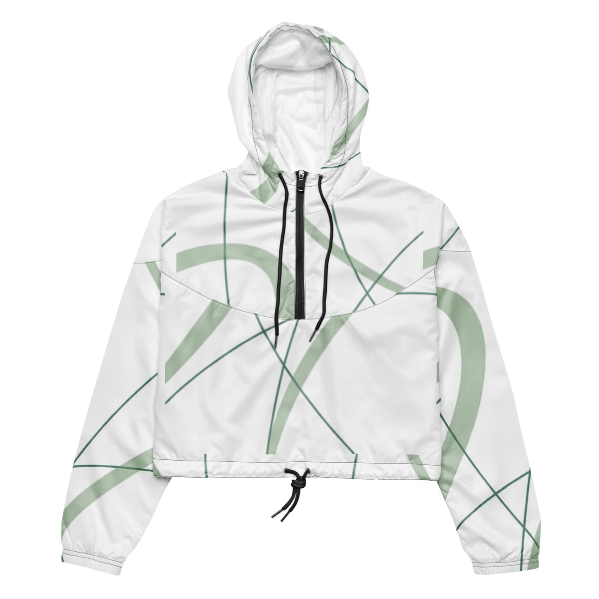 Women's cropped windbreaker jacket – lightweight, waterproof, breathable mesh lining, stylish outdoor wear