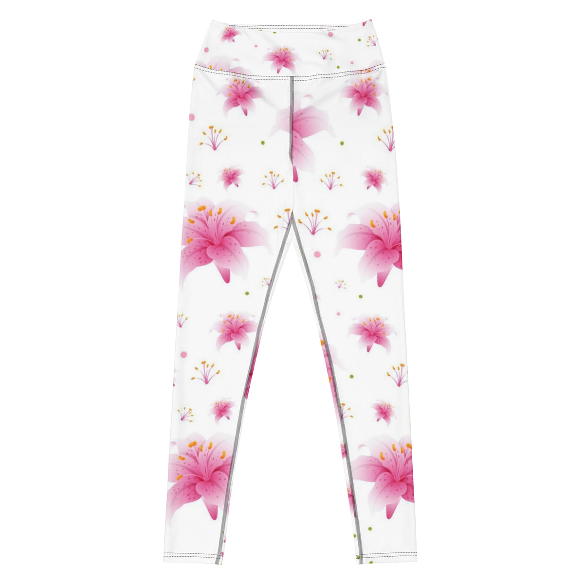 Floral Yoga Leggings with High Waist – aesthetic women’s activewear for yoga, fitness and workouts