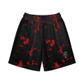 Youth Black & Red All-Over Print Recycled Mesh Shorts – детски спортни шорти с дишаща материя и adjustable waistband
