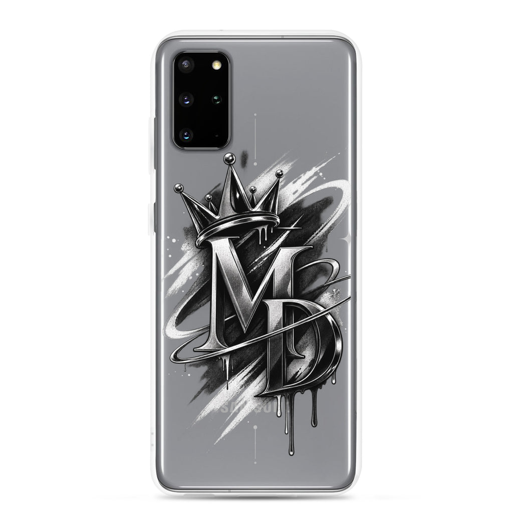MD Clear Case Samsung Galaxy S20 Plus On Phone – MD Monogram Print