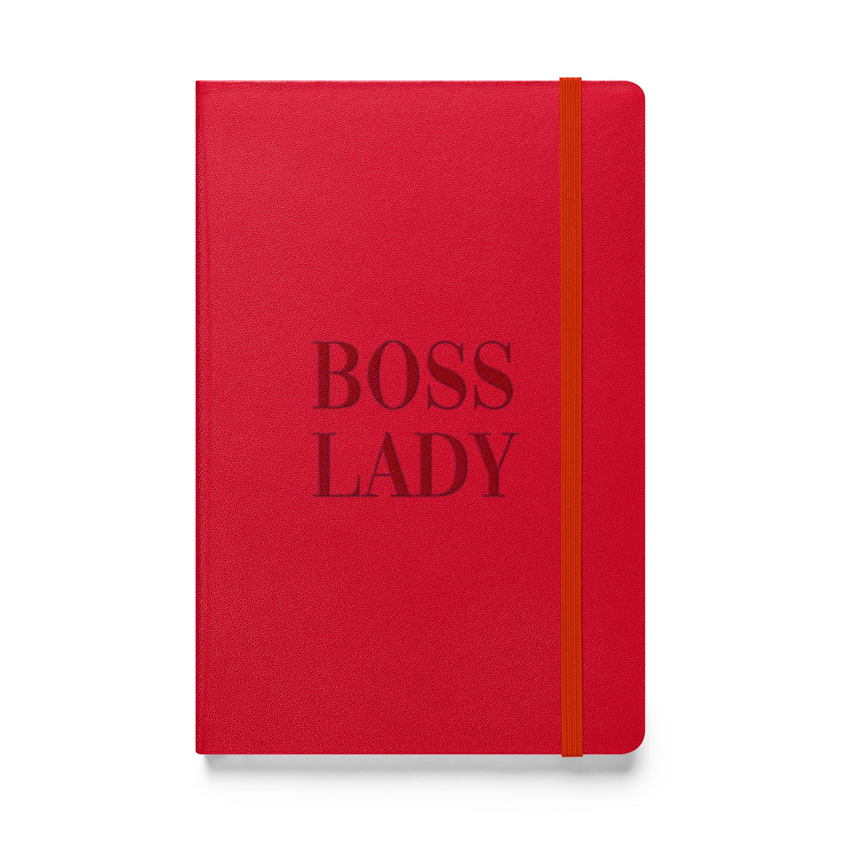 Red hardcover bound notebook with cream lined pages and expandable inner pocket – stylish journal for writers and students
