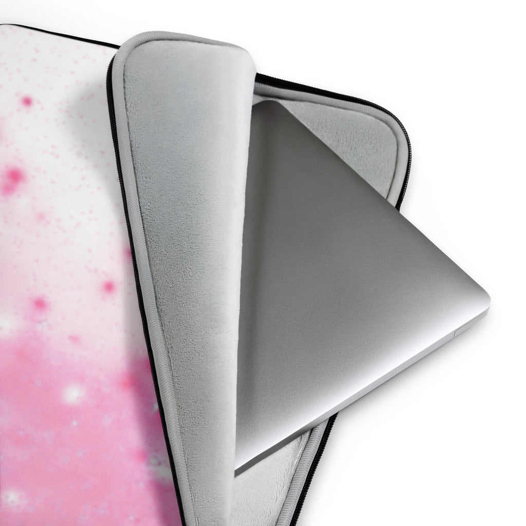 Розово-бял калъф 13″ детайли | Pink White Laptop Sleeve 13″ product details