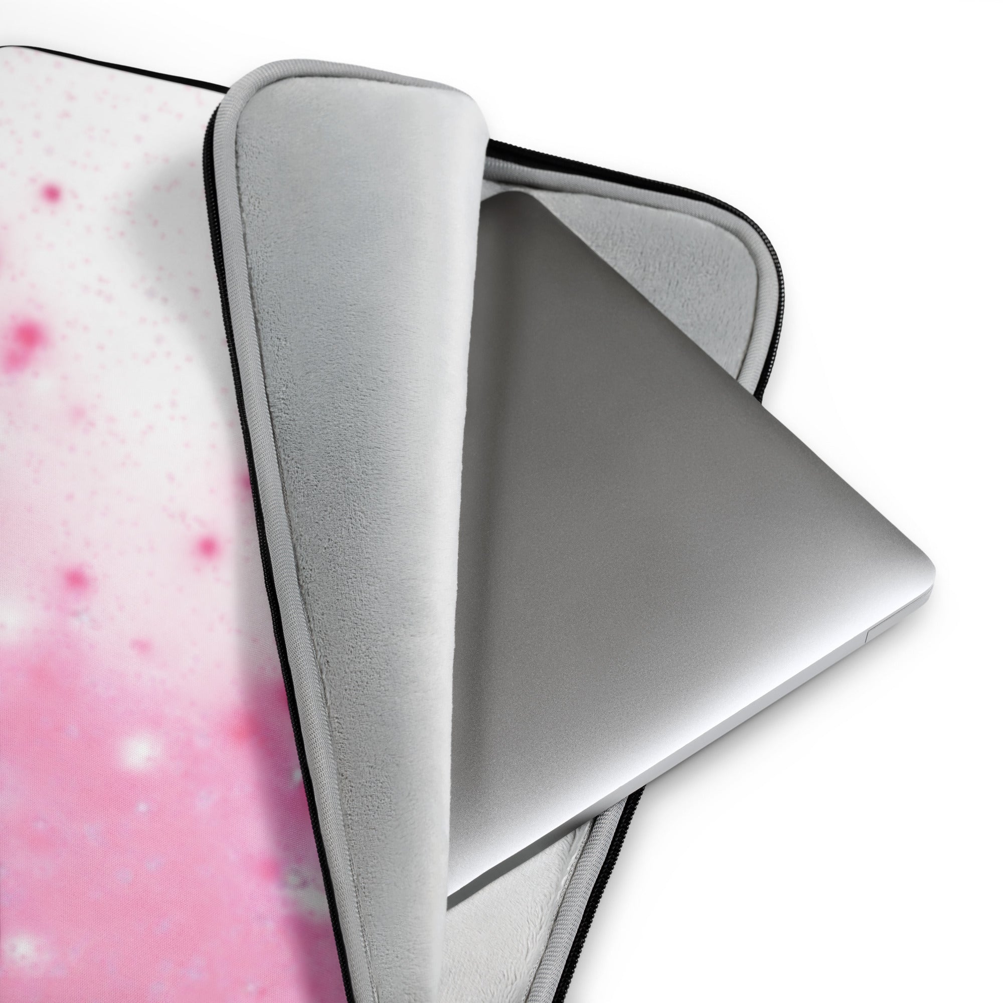 Розово-бял калъф 13″ детайли | Pink White Laptop Sleeve 13″ product details