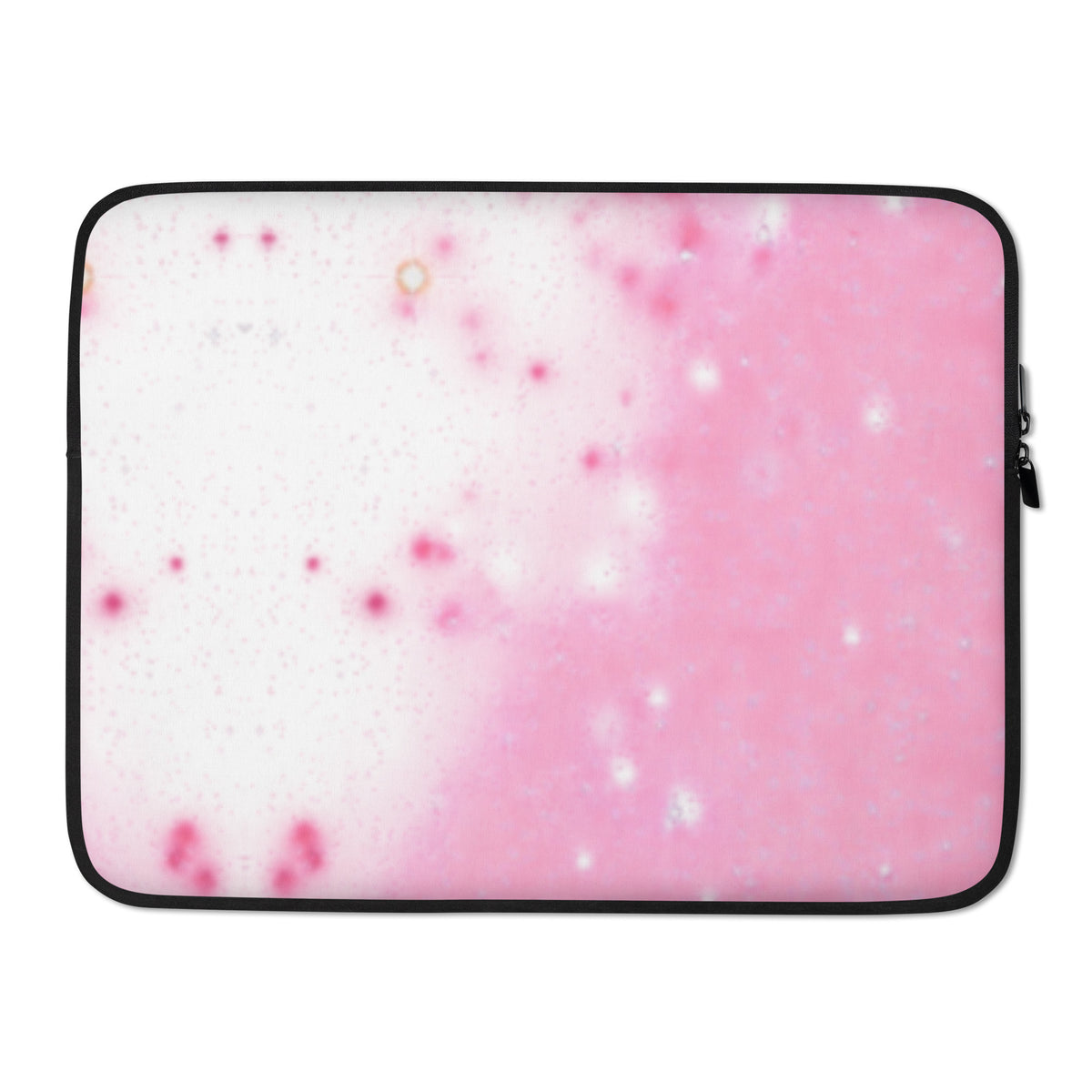 Розово-бял калъф за лаптоп 15″ преден изглед | Pink White Laptop Sleeve 15″ front view