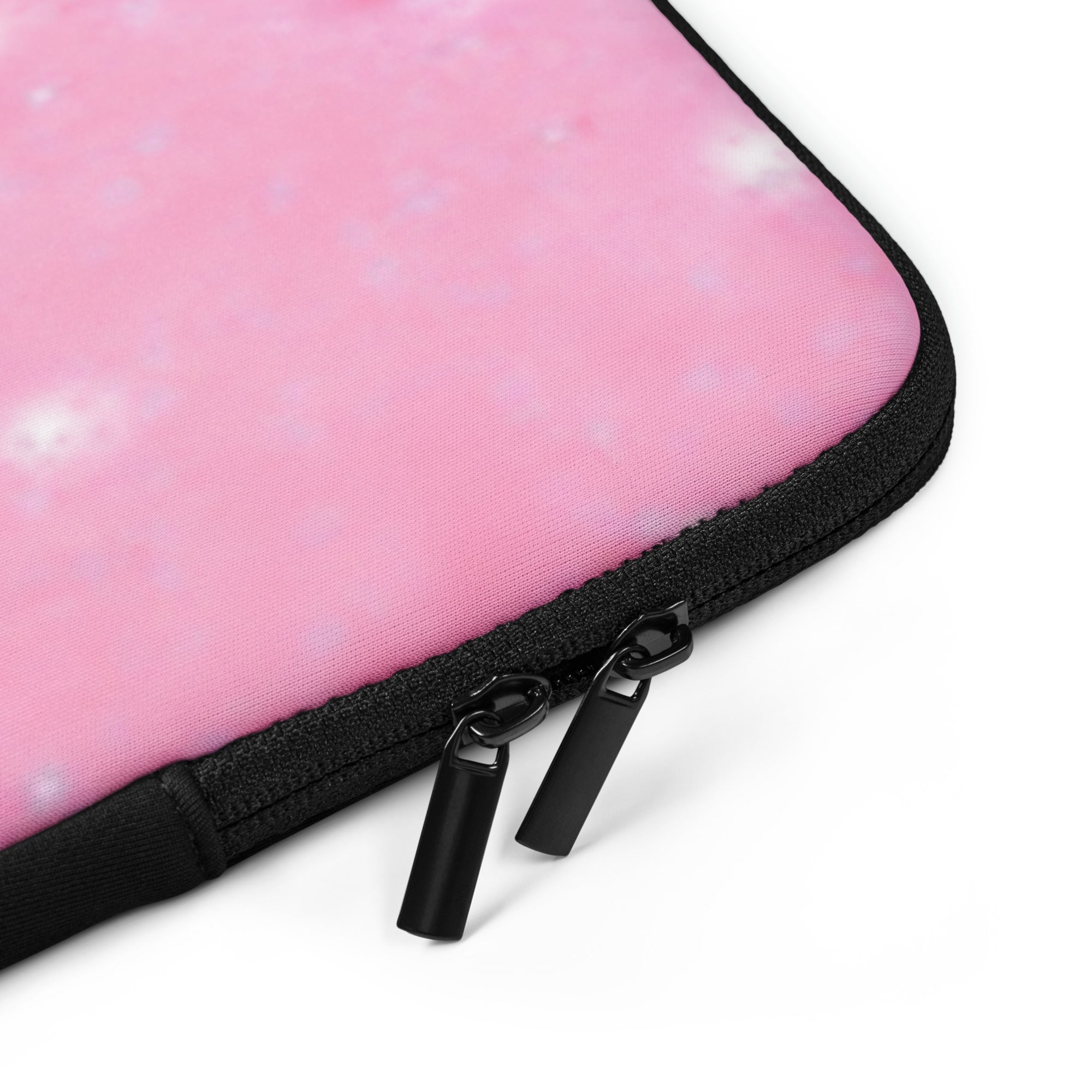 Розово-бял калъф 15″ детайли 2 | Pink White Laptop Sleeve 15″ close-up