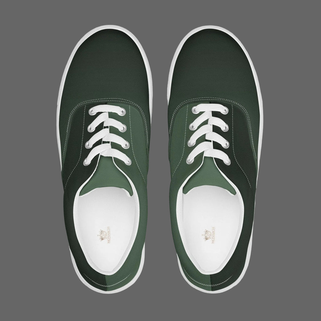Мъжки платнени обувки с принт – изглед отпред | Men's printed lace-up canvas shoes – front view
