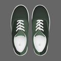 Мъжки платнени обувки с принт – изглед отпред | Men's printed lace-up canvas shoes – front view
