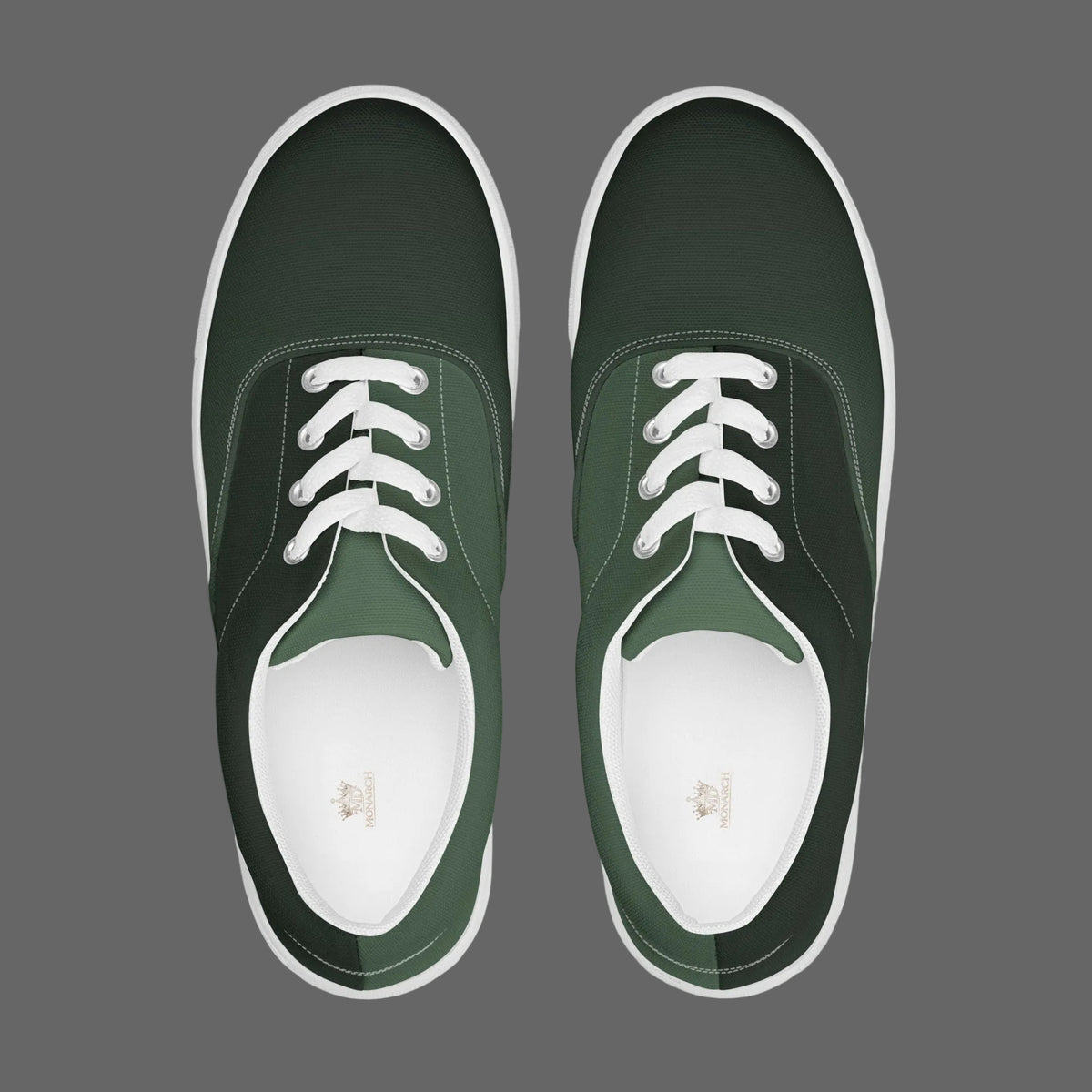 Мъжки платнени обувки с принт – изглед отпред | Men's printed lace-up canvas shoes – front view
