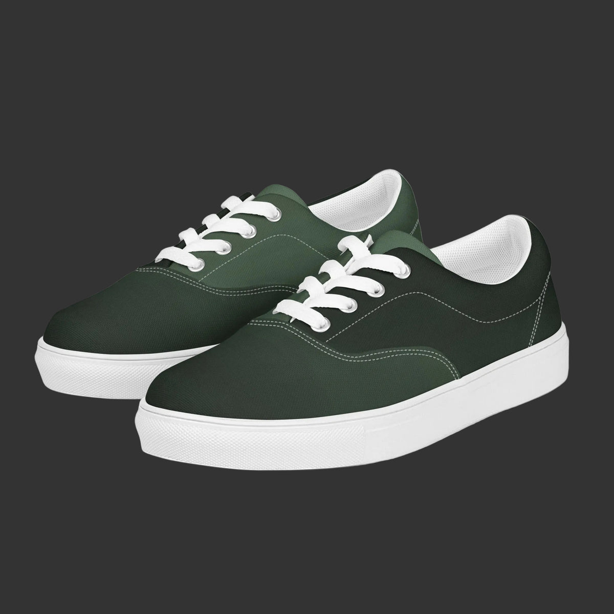 Мъжки платнени обувки с връзки – ляв преден ъгъл | Men's canvas shoes with laces – left front angle
