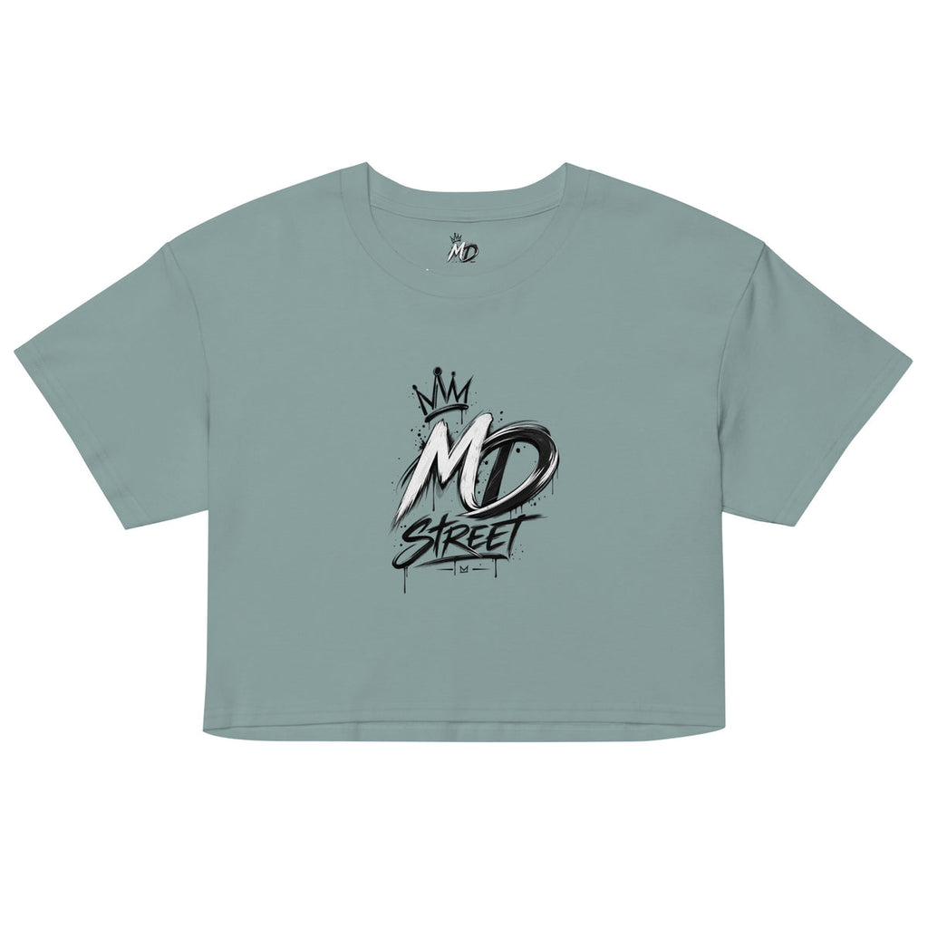 DM STREET Women’s Crop Top & Shorts Set – Дамски Streetwear Комплект