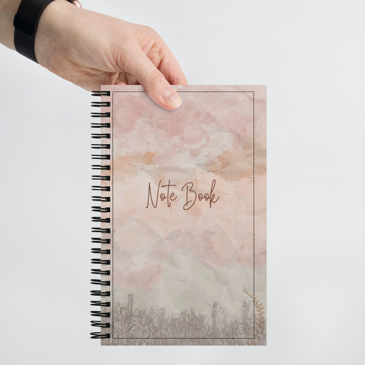 Custom wire-bound aesthetic notebook with 140 dotted pages – идеална за journaling и everyday notes
