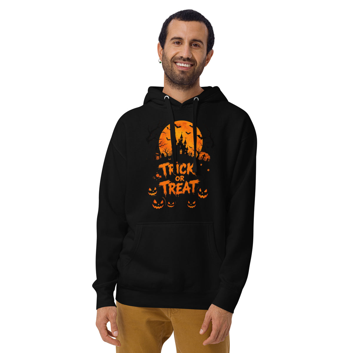 Черно хелоуин худи с тиква – Trick or Treat unisex hoodie