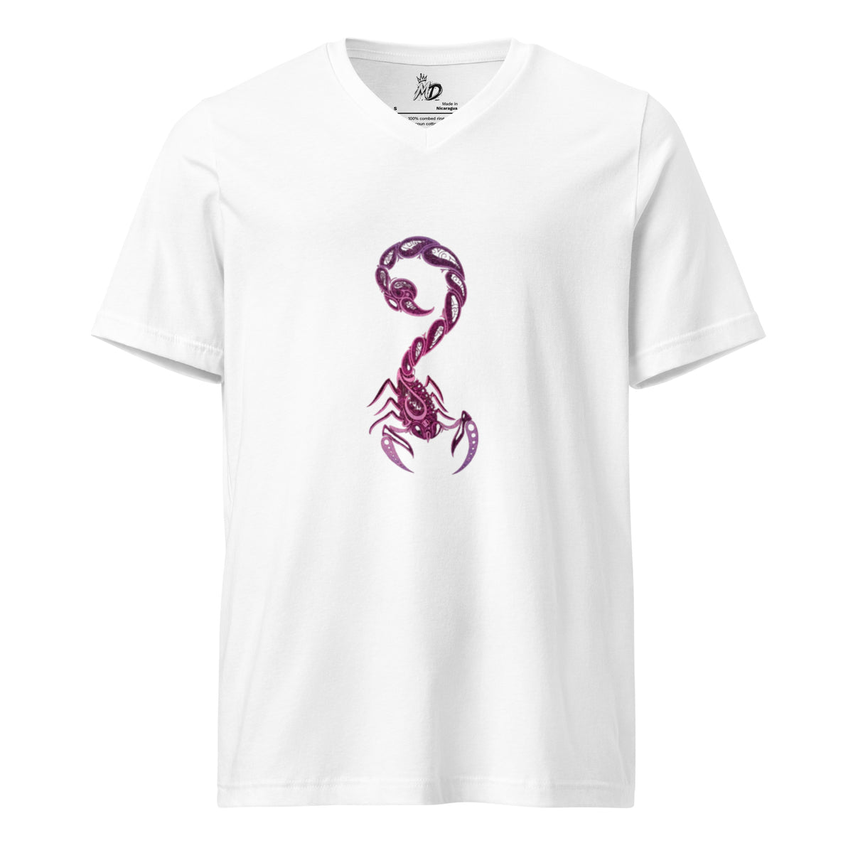 Унисекс бяла тениска с V-образно деколте, regular fit – предна страна, Everyday Prints & Gifts
