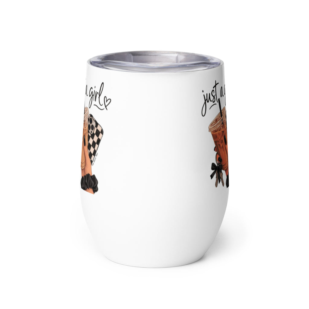 Wine tumbler с уникална извита форма и вакуумна изолация – задна страна, Everyday Prints & Gifts
