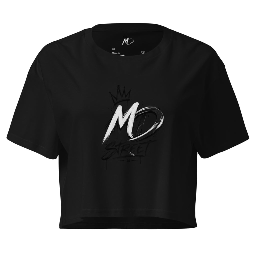 Black Women's Crop Top T-Shirt